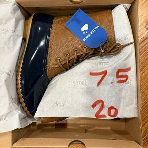 Women’s Brown and Black Waterproof Boots